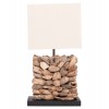 ΕΠΙΤΡΑΠΕΖΙΟ ΦΩΤΙΣΤΙΚΟ ΣΧΗΜΑ ΚΥΒΟΥ TWIGGY HM4425 DRIFTWOOD & ΛΕΥΚΟ ΚΑΠΕΛΟ 24x24x46Υεκ