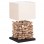 ΕΠΙΤΡΑΠΕΖΙΟ ΦΩΤΙΣΤΙΚΟ ΣΧΗΜΑ ΚΥΒΟΥ TWIGGY HM4425 DRIFTWOOD & ΛΕΥΚΟ ΚΑΠΕΛΟ 24x24x46Υεκ