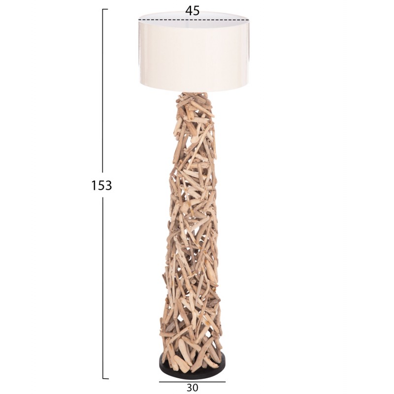 ΔΙΑΚΟΣΜΗΤΙΚΟ ΦΩΤΙΣΤΙΚΟ ΔΑΠΕΔΟΥ ALTAR HM4429 DRIFTWOOD--ΛΕΥΚΟ PVC Φ45x153Υεκ.