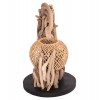 ΕΠΙΤΡΑΠΕΖΙΟ ΔΙΑΚΟΣΜΗΤΙΚΟ ΦΩΤΙΣΤΙΚΟ ASHIN HM4438 DRIFTWOOD--RATTAN 30x30x49Υεκ.