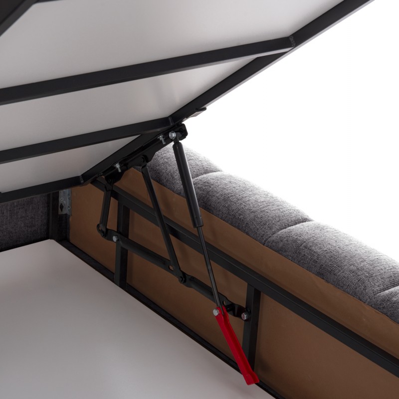 ΚΡΕΒΑΤΙ REMO ΜΕ ΑΠΟΘΗΚΕΥΤΙΚΟ ΧΩΡΟ HM719.22 ΥΦΑΣΜΑ ΜΠΟΥΚΛΕ ΓΚΡΙ-ΓΙΑ ΣΤΡΩΜΑ 160x200εκ