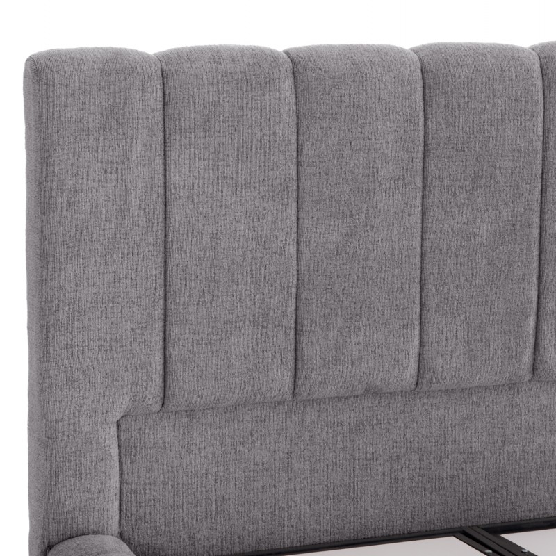 ΚΡΕΒΑΤΙ REMO ΜΕ ΑΠΟΘΗΚΕΥΤΙΚΟ ΧΩΡΟ HM719.22 ΥΦΑΣΜΑ ΜΠΟΥΚΛΕ ΓΚΡΙ-ΓΙΑ ΣΤΡΩΜΑ 160x200εκ