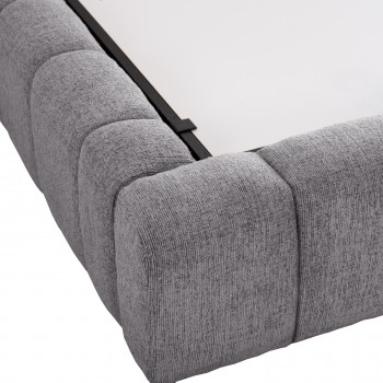 ΚΡΕΒΑΤΙ REMO ΜΕ ΑΠΟΘΗΚΕΥΤΙΚΟ ΧΩΡΟ HM719.22 ΥΦΑΣΜΑ ΜΠΟΥΚΛΕ ΓΚΡΙ-ΓΙΑ ΣΤΡΩΜΑ 160x200εκ