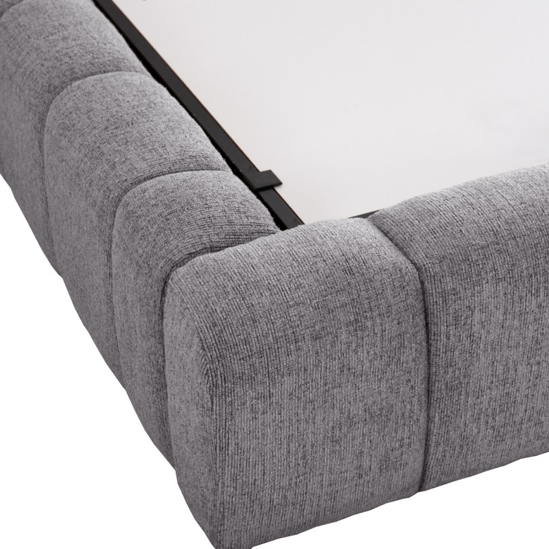 ΚΡΕΒΑΤΙ REMO ΜΕ ΑΠΟΘΗΚΕΥΤΙΚΟ ΧΩΡΟ HM719.22 ΥΦΑΣΜΑ ΜΠΟΥΚΛΕ ΓΚΡΙ-ΓΙΑ ΣΤΡΩΜΑ 160x200εκ