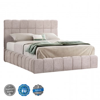 ΚΡΕΒΑΤΙ RAMON ΜΕ ΑΠΟΘΗΚΕΥΤΙΚΟ ΧΩΡΟ HM720.10 ΥΦΑΣΜΑ ΜΠΟΥΚΛΕ ΜΠΕΖ-ΣΤΡΩΜΑ 160x200εκ