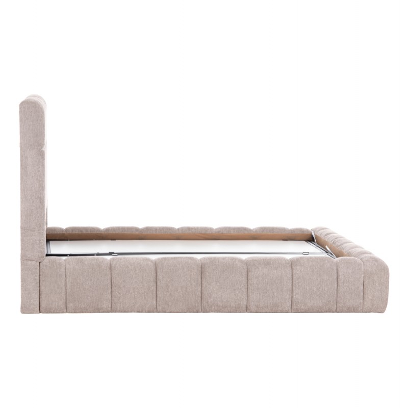 ΚΡΕΒΑΤΙ RAMON ΜΕ ΑΠΟΘΗΚΕΥΤΙΚΟ ΧΩΡΟ HM720.10 ΥΦΑΣΜΑ ΜΠΟΥΚΛΕ ΜΠΕΖ-ΣΤΡΩΜΑ 160x200εκ