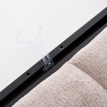 ΚΡΕΒΑΤΙ RAMON ΜΕ ΑΠΟΘΗΚΕΥΤΙΚΟ ΧΩΡΟ HM720.10 ΥΦΑΣΜΑ ΜΠΟΥΚΛΕ ΜΠΕΖ-ΣΤΡΩΜΑ 160x200εκ