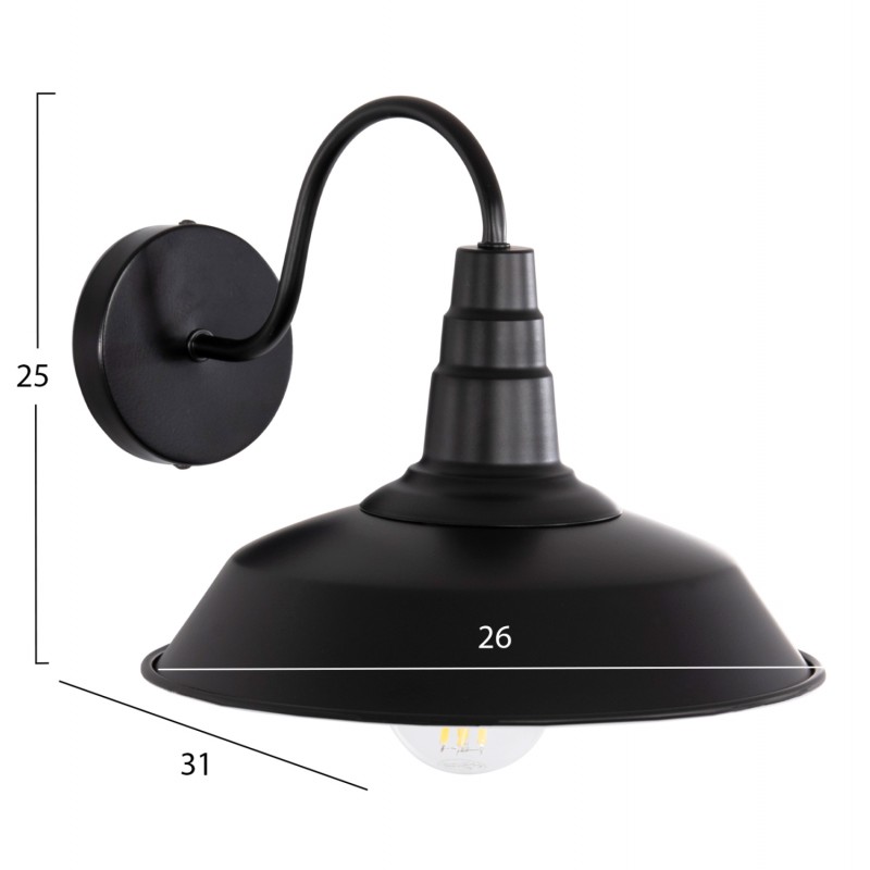ΑΠΛΙΚΑ ΤΟΙΧΟΥ DONO HM4478 ΜΕΤΑΛΛΟ ΣΕ ΜΑΥΡΟ 26x31x25Υεκ.