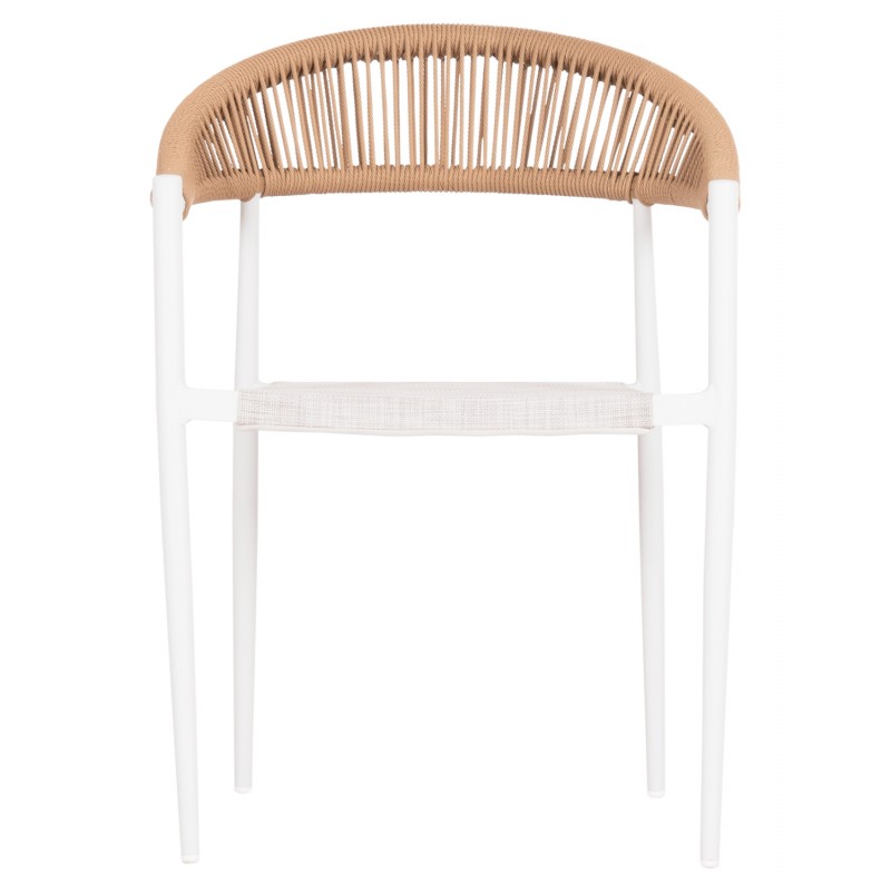 ΠΟΛΥΘΡΟΝΑ BERG HM6284.01 ΑΛΟΥΜΙΝΙΟ & TEXTILENE ΛΕΥΚΟ--P.E.TWISTED RATTAN 55x56x79Υεκ