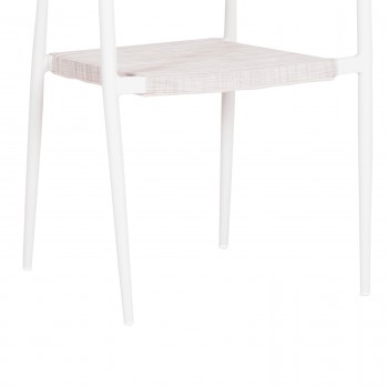 ΠΟΛΥΘΡΟΝΑ BERG HM6284.01 ΑΛΟΥΜΙΝΙΟ & TEXTILENE ΛΕΥΚΟ--P.E.TWISTED RATTAN 55x56x79Υεκ