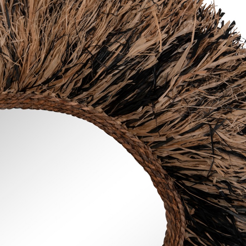 ΔΙΑΚΟΣΜΗΤΙΚΟΣ ΚΑΘΡΕΠΤΗΣ ΤΟΙΧΟΥ GRESSO HM4712 ΙΝΕΣ ΜΠΑΝΑΝΑΣ ΦΥΣΙΚΟ-ΜΑΥΡΟ 90x100Υεκ