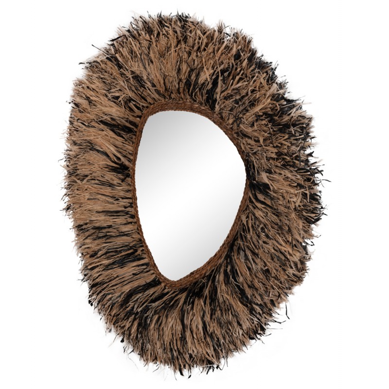 ΔΙΑΚΟΣΜΗΤΙΚΟΣ ΚΑΘΡΕΠΤΗΣ ΤΟΙΧΟΥ GRESSO HM4712 ΙΝΕΣ ΜΠΑΝΑΝΑΣ ΦΥΣΙΚΟ-ΜΑΥΡΟ 90x100Υεκ