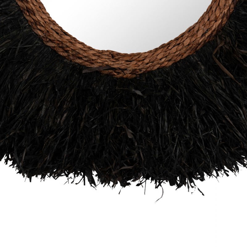 ΔΙΑΚΟΣΜΗΤΙΚΟΣ ΚΑΘΡΕΠΤΗΣ ΤΟΙΧΟΥ ΣΤΡΟΓΓΥΛΟΣ BRENNO HM4713 ΙΝΕΣ ΜΠΑΝΑΝΑΣ ΜΑΥΡΟ Φ80εκ