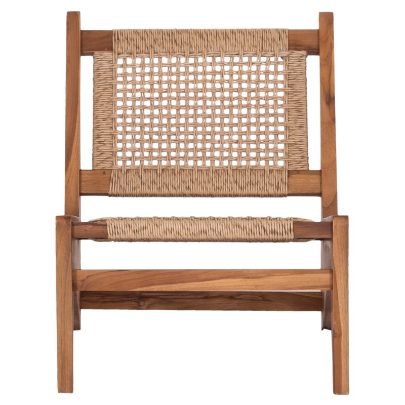 ΚΑΡΕΚΛΑ LOUNGE LUKILLA HM9913 ΞΥΛΟ TEAK ΣΕ ΦΥΣΙΚΟ--ΣΥΝΘ.ΣΧΟΙΝΙ ΜΠΕΖ 55,5x74x65Υεκ.