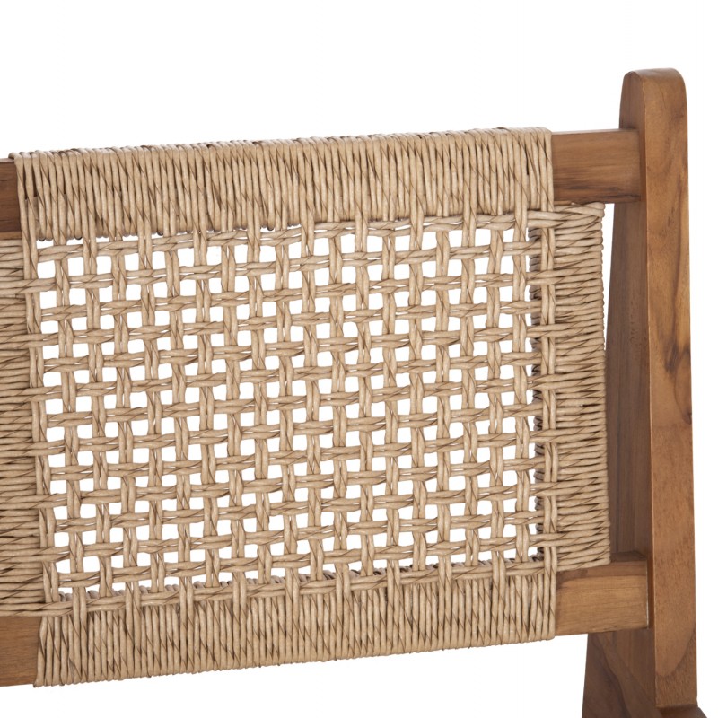 ΚΑΡΕΚΛΑ LOUNGE LUKILLA HM9913 ΞΥΛΟ TEAK ΣΕ ΦΥΣΙΚΟ--ΣΥΝΘ.ΣΧΟΙΝΙ ΜΠΕΖ 55,5x74x65Υεκ.