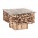 ΤΡΑΠΕΖΙ ΣΑΛΟΝΙΟΥ ΤΕΤΡΑΓΩΝΟ SPARROW HM9961 DRIFTWOOD--ΓΥΑΛΙ 75x75x51Υεκ.