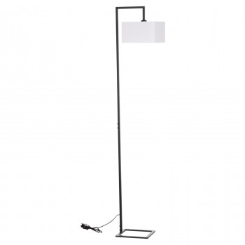 ΦΩΤΙΣΤΙΚΟ ΔΑΠΕΔΟΥ BRANS HM7532.11 ΜΕΤΑΛΛΟ ΜΑΥΡΟ--PVC ΛΕΥΚΟ ΚΑΠΕΛΟ 25x33x170Υεκ.