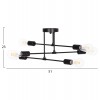 ΦΩΤΙΣΤΙΚΟ ΟΡΟΦΗΣ ΠΟΛΥΦΩΤΟ LIGHTY HM7427.11 ΜΕΤΑΛΛΟ ΣΕ ΜΑΥΡΟ 51x51x23Υεκ.