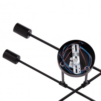 ΦΩΤΙΣΤΙΚΟ ΟΡΟΦΗΣ ΠΟΛΥΦΩΤΟ LIGHTY HM7427.11 ΜΕΤΑΛΛΟ ΣΕ ΜΑΥΡΟ 51x51x23Υεκ.