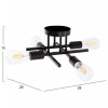 ΦΩΤΙΣΤΙΚΟ ΟΡΟΦΗΣ ΠΟΛΥΦΩΤΟ LIGHTY HM7428.11 ΜΕΤΑΛΛΟ ΣΕ ΜΑΥΡΟ 28x28x15Υεκ.
