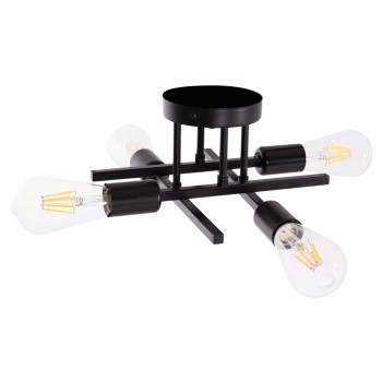 ΦΩΤΙΣΤΙΚΟ ΟΡΟΦΗΣ ΠΟΛΥΦΩΤΟ LIGHTY HM7428.11 ΜΕΤΑΛΛΟ ΣΕ ΜΑΥΡΟ 28x28x15Υεκ.