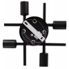 ΦΩΤΙΣΤΙΚΟ ΟΡΟΦΗΣ ΠΟΛΥΦΩΤΟ LIGHTY HM7428.11 ΜΕΤΑΛΛΟ ΣΕ ΜΑΥΡΟ 28x28x15Υεκ.