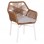 ΠΟΛΥΘΡΟΝΑ TOPIN HM6048.11 ΑΛΟΥΜΙΝΙΟ ΛΕΥΚΟ-P.E. RATTAN ΜΠΕΖ 59x63x81Υεκ