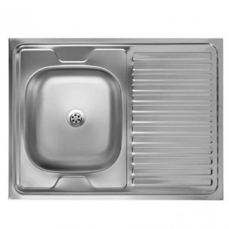 ΝΕΡΟΧΥΤΗΣ ΚΟΥΖΙΝΑΣ ΑΝΟΞΕΙΔΩΤΟΣ ΑΣΗΜΙ INOX 80x60x16.5 HM18319