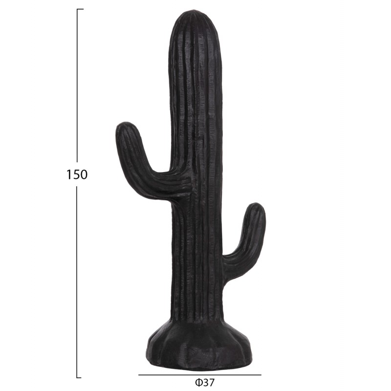 ΔΙΑΚΟΣΜΗΤΙΚΟΣ ΚΑΚΤΟΣ ΔΑΠΕΔΟΥ CACTUS HM4386.01L ΓΥΨΟΣ ΣΕ ΜΑΥΡΟ 63x37x150Υεκ.
