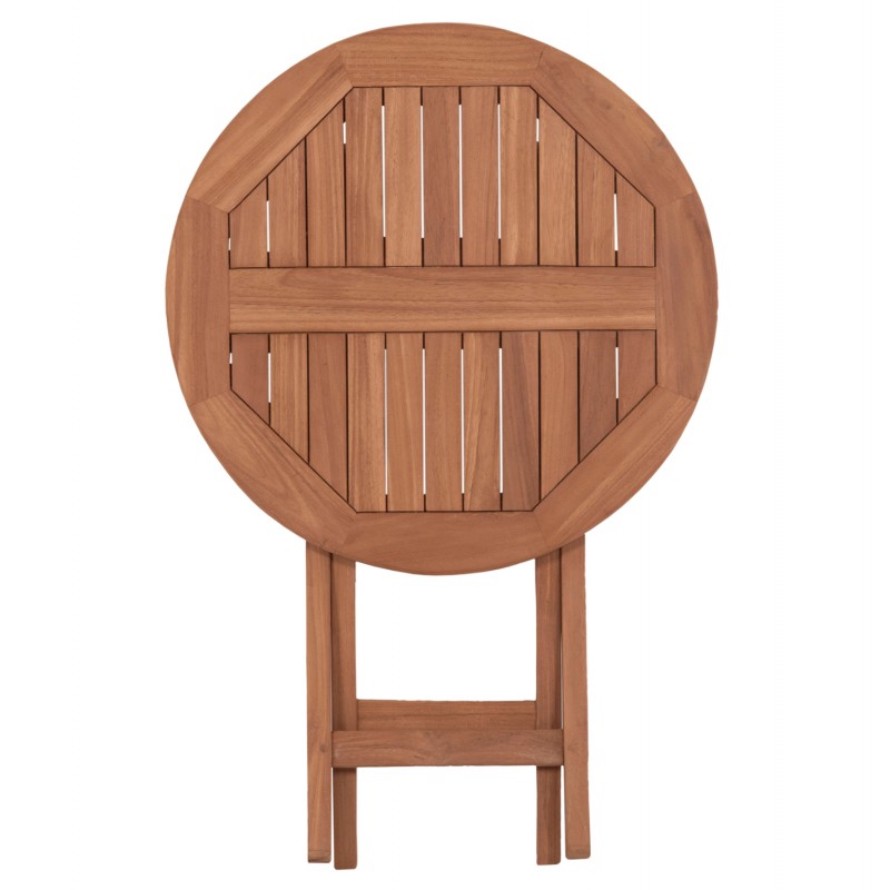 ΤΡΑΠΕΖΙ ΣΚΗΝΟΘΕΤΗ ΣΤΡΟΓΓΥΛΟ ERIS HM18119 ΞΥΛΟ TEAK--ΦΥΣΙΚΟ Φ60x75Υεκ.