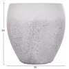 ΣΕΤ 3ΤΜΧ ΓΛΑΣΤΡΕΣ ΣΕΙΡΑ GARDENER HM4718 FIBERCLAY ΛΕΥΚΟ Φ55x54Υεκ
