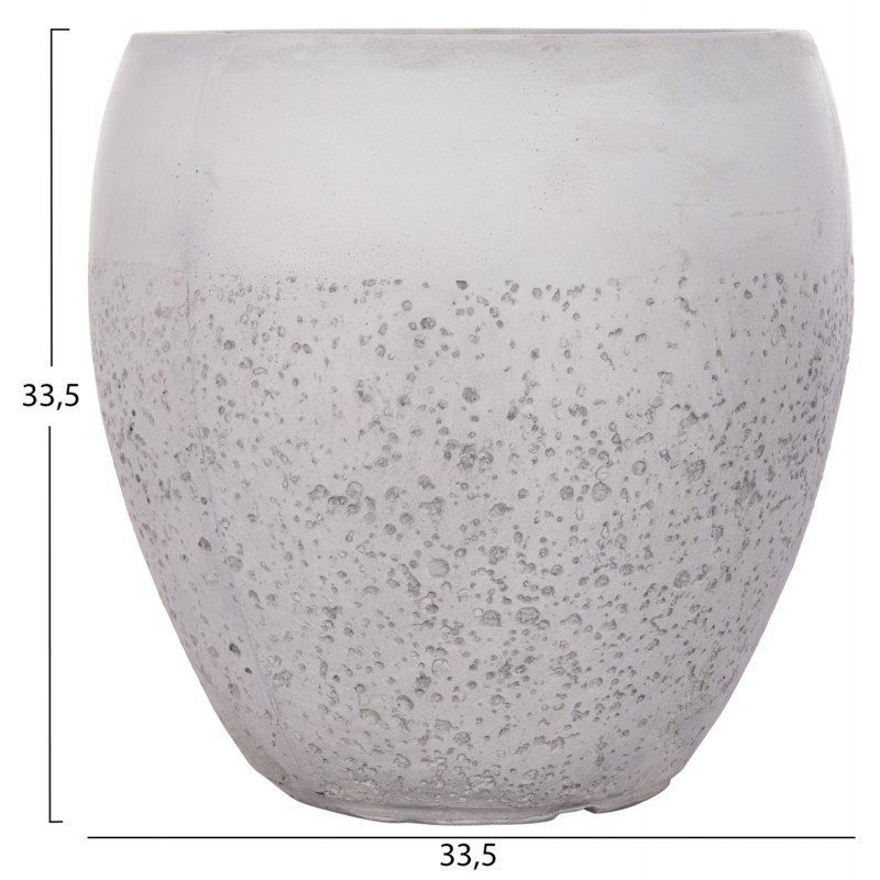ΣΕΤ 3ΤΜΧ ΓΛΑΣΤΡΕΣ ΣΕΙΡΑ GARDENER HM4718 FIBERCLAY ΛΕΥΚΟ Φ55x54Υεκ