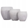 ΣΕΤ 3ΤΜΧ ΓΛΑΣΤΡΕΣ ΣΕΙΡΑ GARDENER HM4718 FIBERCLAY ΛΕΥΚΟ Φ55x54Υεκ