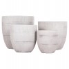 ΣΕΤ 4ΤΜΧ ΓΛΑΣΤΡΕΣ ΣΤΡΟΓΓΥΛΕΣ ΣΕΙΡΑ GARDENER HM4719 FIBERCLAY-ΧΡΩΜΑ CEMENT Φ44x43Υεκ