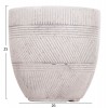 ΣΕΤ 4ΤΜΧ ΓΛΑΣΤΡΕΣ ΣΤΡΟΓΓΥΛΕΣ ΣΕΙΡΑ GARDENER HM4719 FIBERCLAY-ΧΡΩΜΑ CEMENT Φ44x43Υεκ