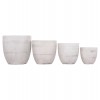 ΣΕΤ 4ΤΜΧ ΓΛΑΣΤΡΕΣ ΣΤΡΟΓΓΥΛΕΣ ΣΕΙΡΑ GARDENER HM4719 FIBERCLAY-ΧΡΩΜΑ CEMENT Φ44x43Υεκ