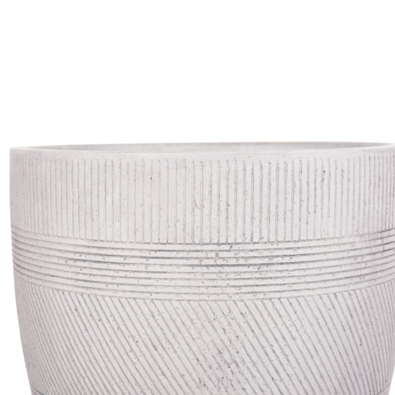 ΣΕΤ 4ΤΜΧ ΓΛΑΣΤΡΕΣ ΣΤΡΟΓΓΥΛΕΣ ΣΕΙΡΑ GARDENER HM4719 FIBERCLAY-ΧΡΩΜΑ CEMENT Φ44x43Υεκ