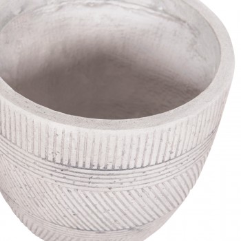 ΣΕΤ 4ΤΜΧ ΓΛΑΣΤΡΕΣ ΣΤΡΟΓΓΥΛΕΣ ΣΕΙΡΑ GARDENER HM4719 FIBERCLAY-ΧΡΩΜΑ CEMENT Φ44x43Υεκ