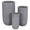 ΣΕΤ 3ΤΜΧ ΓΛΑΣΤΡΕΣ ΚΥΛΙΝΔΡΟΙ ΣΕΙΡΑ GARDENER HM4720 FIBERCLAY-ΧΡΩΜΑ CEMENT Φ44x79Υεκ