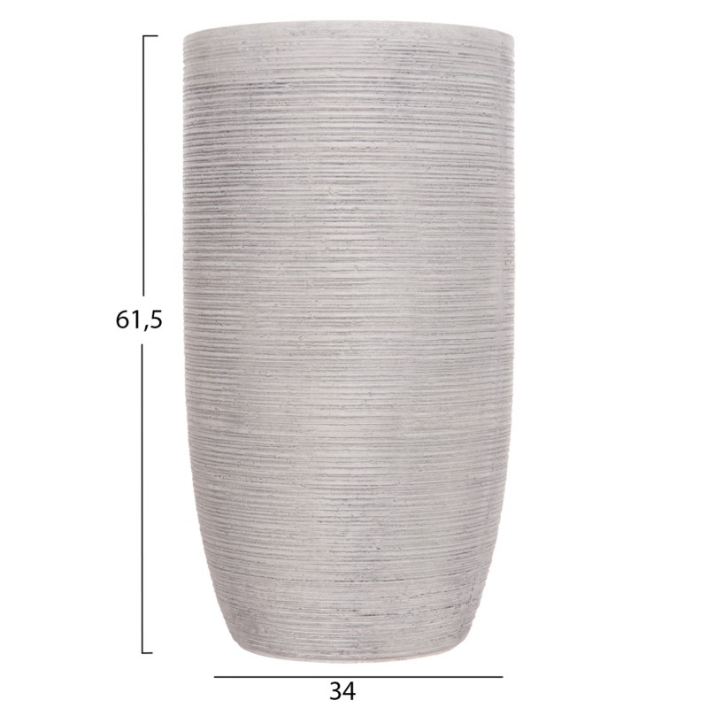 ΣΕΤ 3ΤΜΧ ΓΛΑΣΤΡΕΣ ΚΥΛΙΝΔΡΟΙ ΣΕΙΡΑ GARDENER HM4721 FIBERCLAY-ΧΡΩΜΑ CEMENT Φ42x78Υεκ
