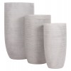 ΣΕΤ 3ΤΜΧ ΓΛΑΣΤΡΕΣ ΚΥΛΙΝΔΡΟΙ ΣΕΙΡΑ GARDENER HM4721 FIBERCLAY-ΧΡΩΜΑ CEMENT Φ42x78Υεκ