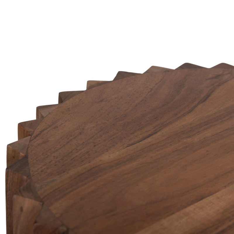 ΒΟΗΘΗΤΙΚΟ ΤΡΑΠΕΖΙ ΣΤΡΟΓΓΥΛΟ SEDGE HM9696 ΜΑΣΙΦ ΑΚΑΚΙΑ-ΦΥΣΙΚΟ ΧΡΩΜΑ Φ40x50Υεκ.