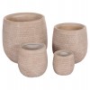 ΣΕΤ 4ΤΜΧ ΓΛΑΣΤΡΕΣ ΣΤΡΟΓΓΥΛΕΣ GARDENER HM4722 FIBERCLAY--IVORY CEMENT Φ54x54Υεκ