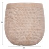 ΣΕΤ 4ΤΜΧ ΓΛΑΣΤΡΕΣ ΣΤΡΟΓΓΥΛΕΣ GARDENER HM4722 FIBERCLAY--IVORY CEMENT Φ54x54Υεκ