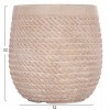 ΣΕΤ 4ΤΜΧ ΓΛΑΣΤΡΕΣ ΣΤΡΟΓΓΥΛΕΣ GARDENER HM4722 FIBERCLAY--IVORY CEMENT Φ54x54Υεκ