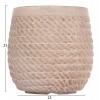 ΣΕΤ 4ΤΜΧ ΓΛΑΣΤΡΕΣ ΣΤΡΟΓΓΥΛΕΣ GARDENER HM4722 FIBERCLAY--IVORY CEMENT Φ54x54Υεκ