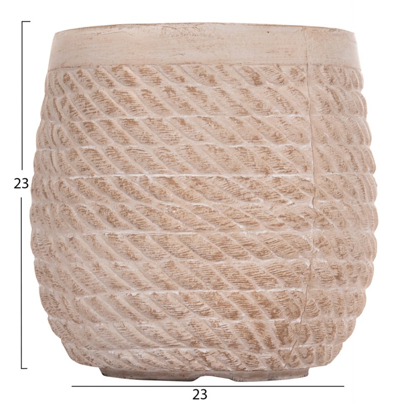 ΣΕΤ 4ΤΜΧ ΓΛΑΣΤΡΕΣ ΣΤΡΟΓΓΥΛΕΣ GARDENER HM4722 FIBERCLAY--IVORY CEMENT Φ54x54Υεκ