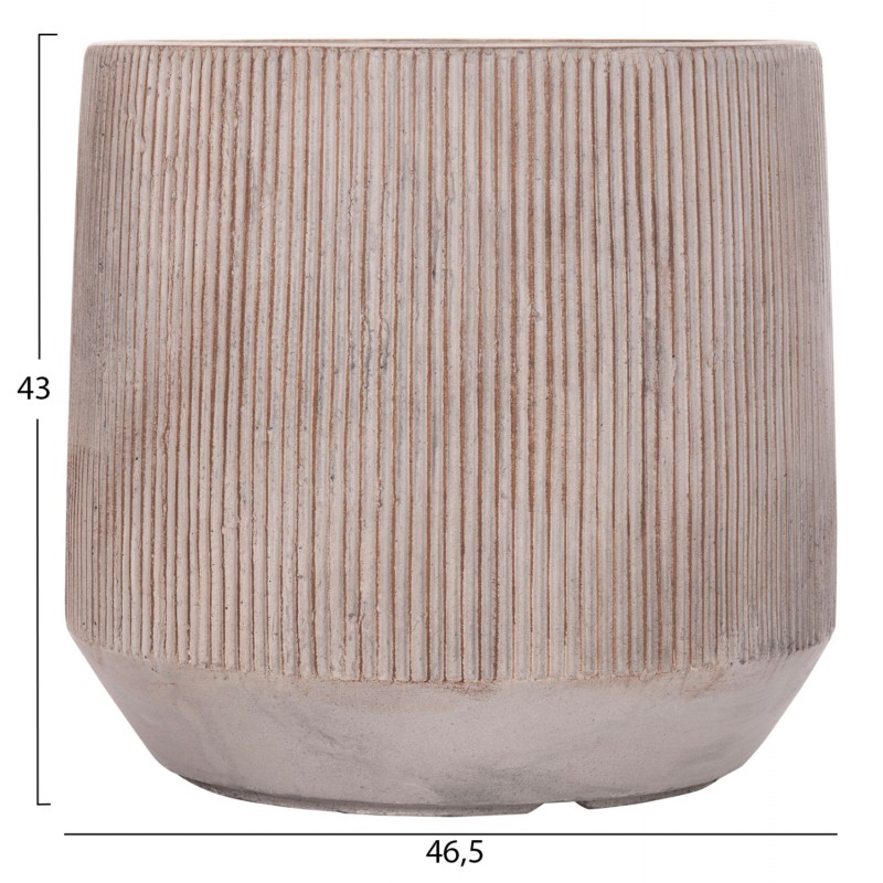 ΣΕΤ 3ΤΜΧ ΓΛΑΣΤΡΕΣ ΣΤΡΟΓΓΥΛΕΣ ΣΕΙΡΑ GARDENER HM4724 FIBERCLAY-ΧΡΩΜΑ CEMENT Φ55x55Υεκ