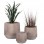 ΣΕΤ 3ΤΜΧ ΓΛΑΣΤΡΕΣ ΣΤΡΟΓΓΥΛΕΣ ΣΕΙΡΑ GARDENER HM4724 FIBERCLAY-ΧΡΩΜΑ CEMENT Φ55x55Υεκ