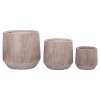 ΣΕΤ 3ΤΜΧ ΓΛΑΣΤΡΕΣ ΣΤΡΟΓΓΥΛΕΣ ΣΕΙΡΑ GARDENER HM4724 FIBERCLAY-ΧΡΩΜΑ CEMENT Φ55x55Υεκ